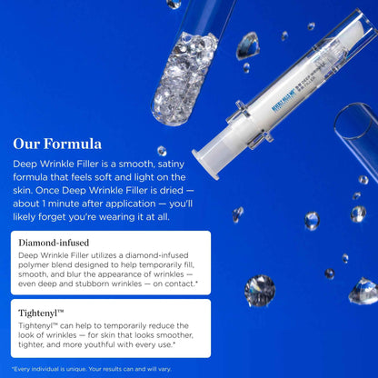 Beverly Hills MD Deep Wrinkle Filler- Decrease Appearance of Deep Wrinkles on Contact, Anti-Aging Serum for Smooth, Lifted Complexion- Helps Correct Fine Lines & Creases w/Diamond Dust & Polymers