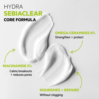 SVR Sebiaclear Moisturizing Face Cream - Soothing Moisturizer, Reduces the appearance of marks, with Niacinamide, Hyaluronic Acid and Ceramides for Oily Sensitive Skin, Non-Comedogenic. 1.4 oz.