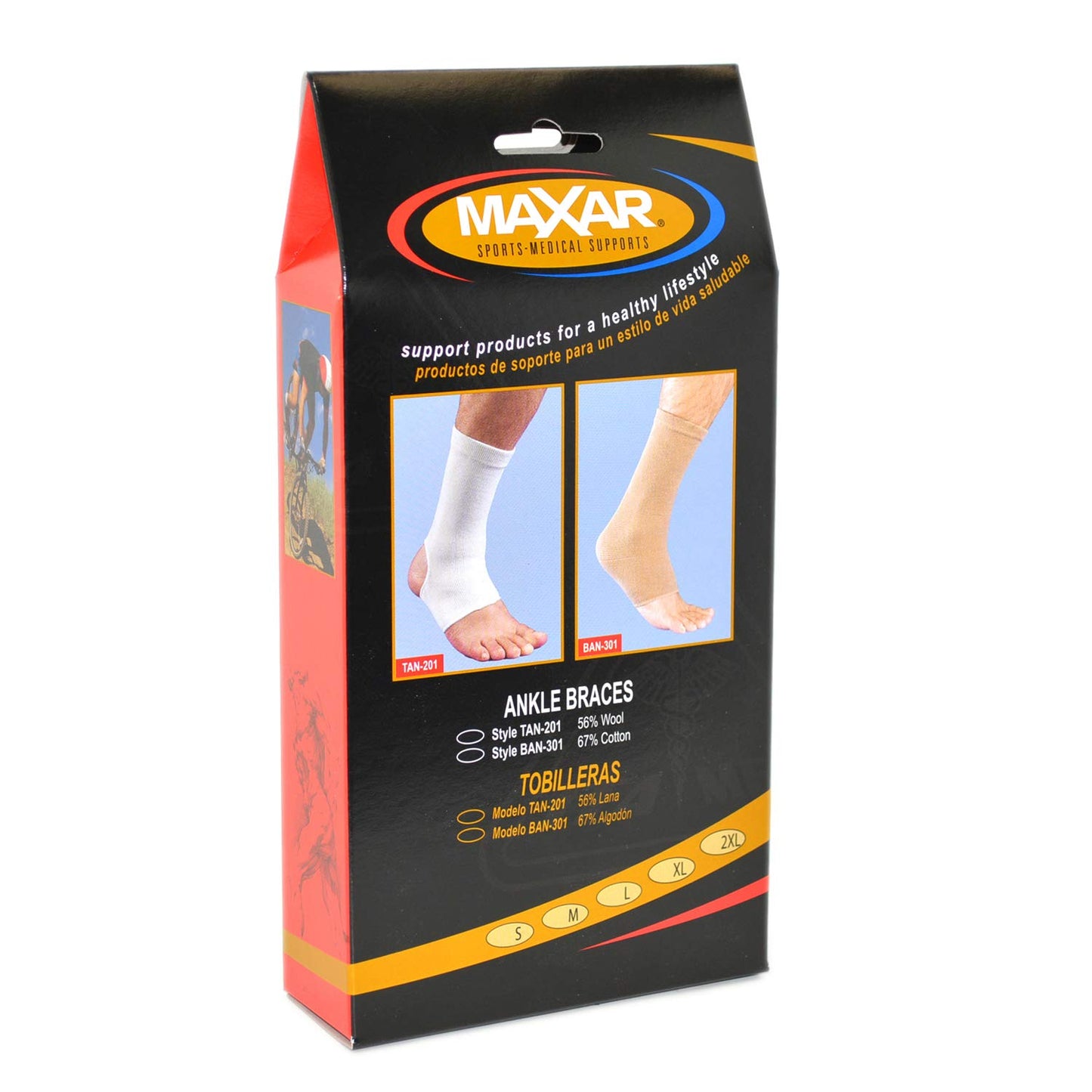 MAXAR Wool/Elastic Knee Support Brace (Two-Way Stretch, 56% Wool), Small