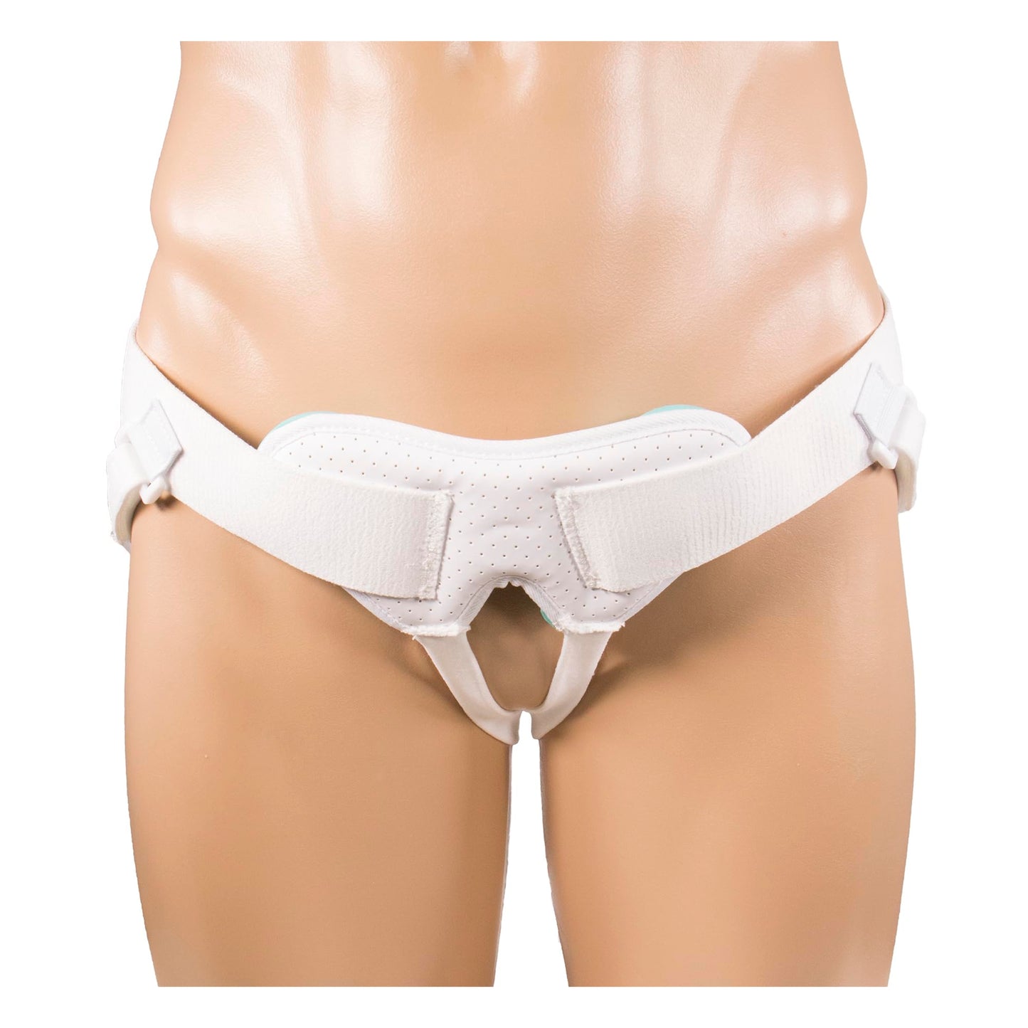 OTC Medical Hernia Belt for Single or Double Hernia, Non Abrasive Truss for Inguinal or Scrotal Hernia Support, White, Medium