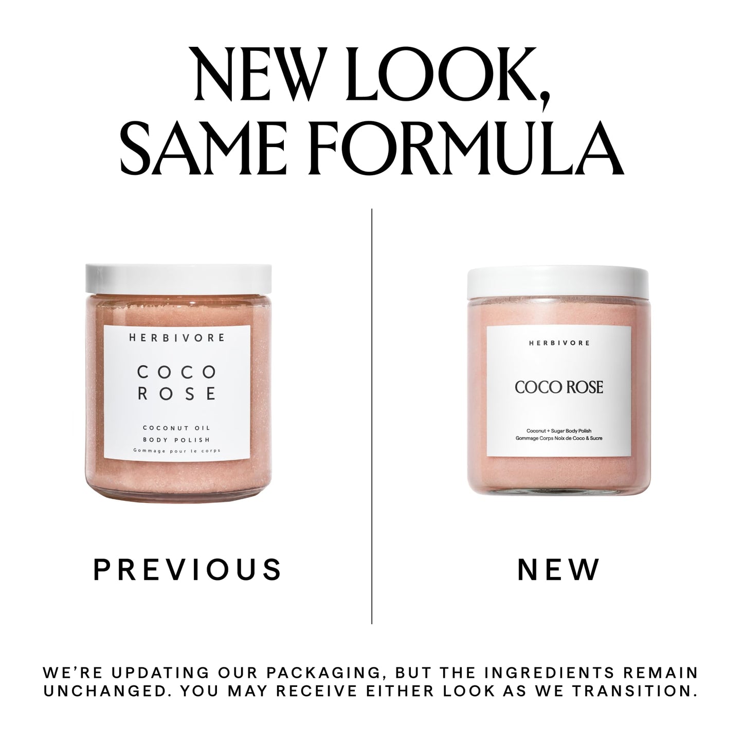 HERBIVORE Coco Rose Coconut Oil Body Polish | Exfoliating Body Scrub with Shea Butter | Smooths & Softens Skin, Plant-Based, Vegan, for All Skin Types