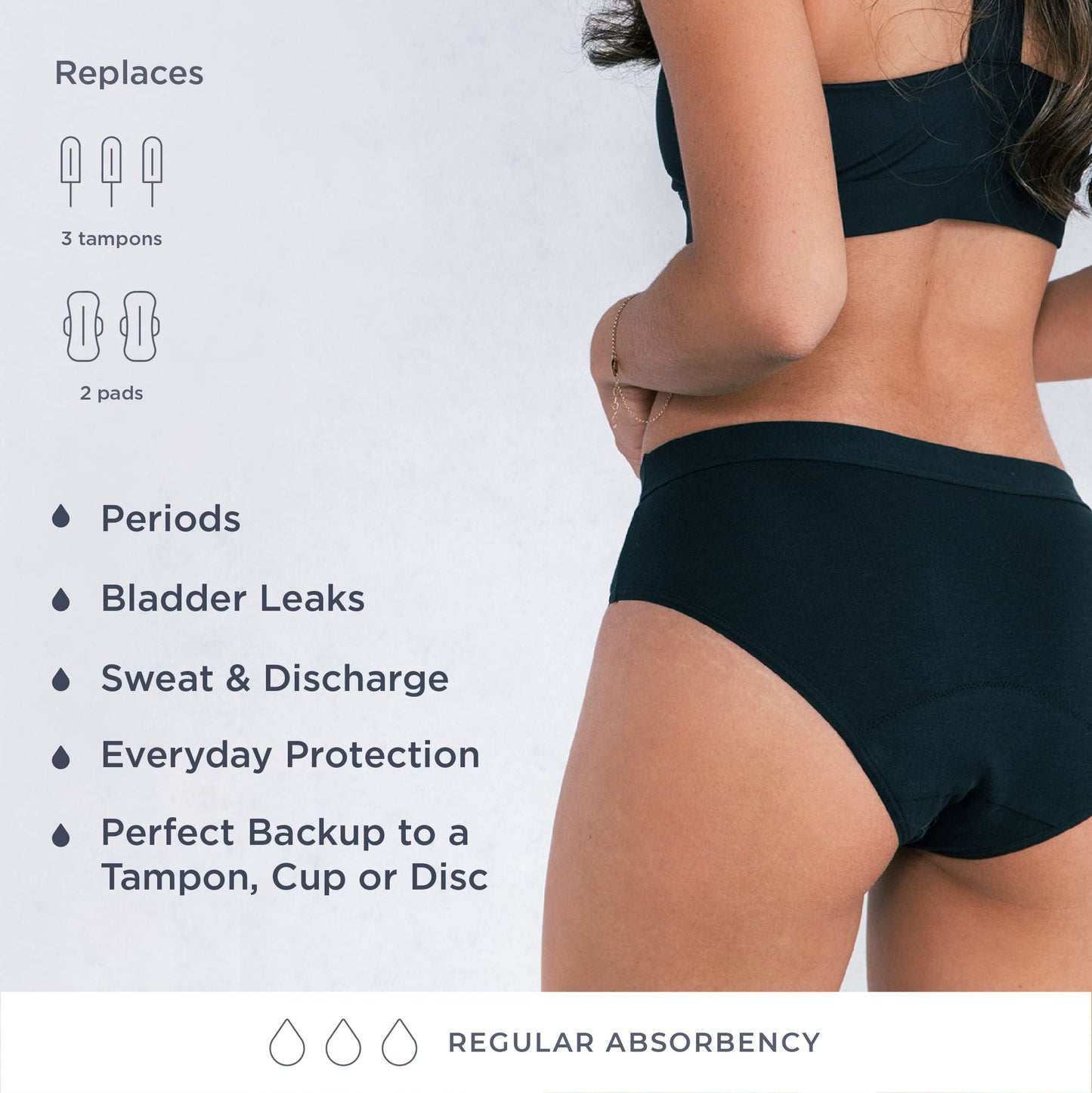 Saalt Soft Menstrual Cup (Desert Blush, Regular) & Cotton Brief Period 100% Cotton Underwear (Medium) - Best Sensitive Reusable Period Cup - Wear for 12 Hours - Tampon and Pad Alternative