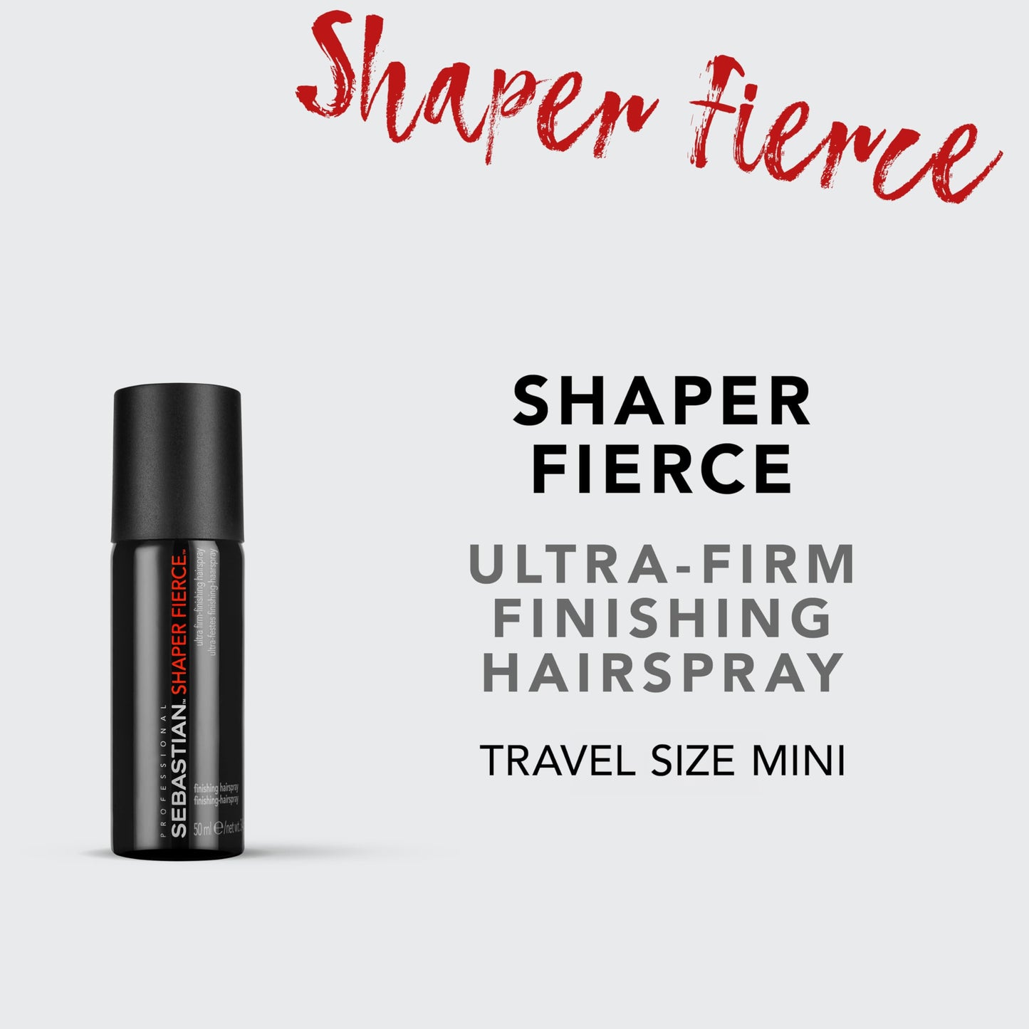 Sebastian Professional Shaper Fierce Hairspray | Strong, Ultra-Firm, All Day Hold | Humidity Resistant | For Medium to Heavy Textures | Finishing Spray | For All Hair Types