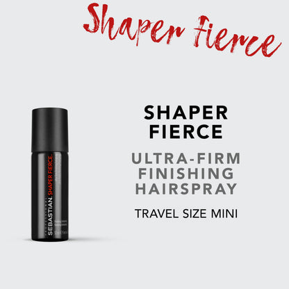 Sebastian Professional Shaper Fierce Hairspray | Strong, Ultra-Firm, All Day Hold | Humidity Resistant | For Medium to Heavy Textures | Finishing Spray | For All Hair Types