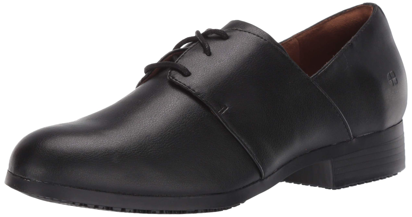 Shoes for Crews Women's Dressy Non-Slip Work Shoes - Comfortable, Slip-Resistant Shoes for Women in Hospitality, Retail, Office Settings & More - Madison III, 7.5 Black
