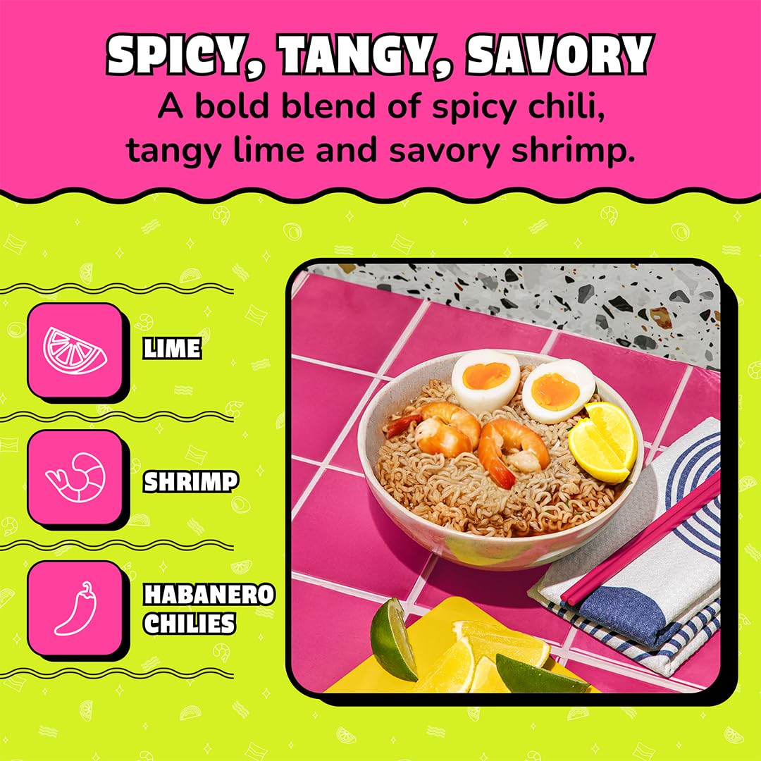 Maruchan Ramen Lime Chili Shrimp Flavor, 3.0 Oz, Pack of 24