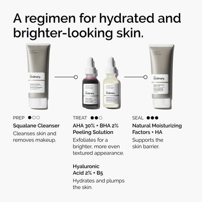 The Ordinary AHA 30% + BHA 2% Peeling Solution, Advanced Exfoliating Peel for Brighter Skin