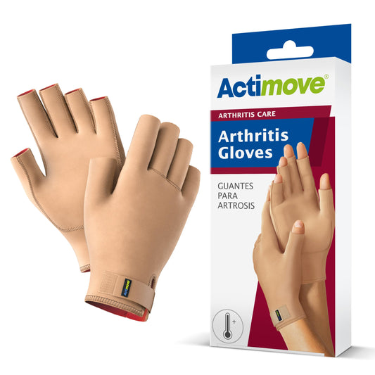 Actimove® Arthritis Care Arthritis Gloves – Drug-Free Pain Management for Aching Fingers and Hands, Overuse or Repetitive Syndromes – Left/Right Wear – Beige, Large