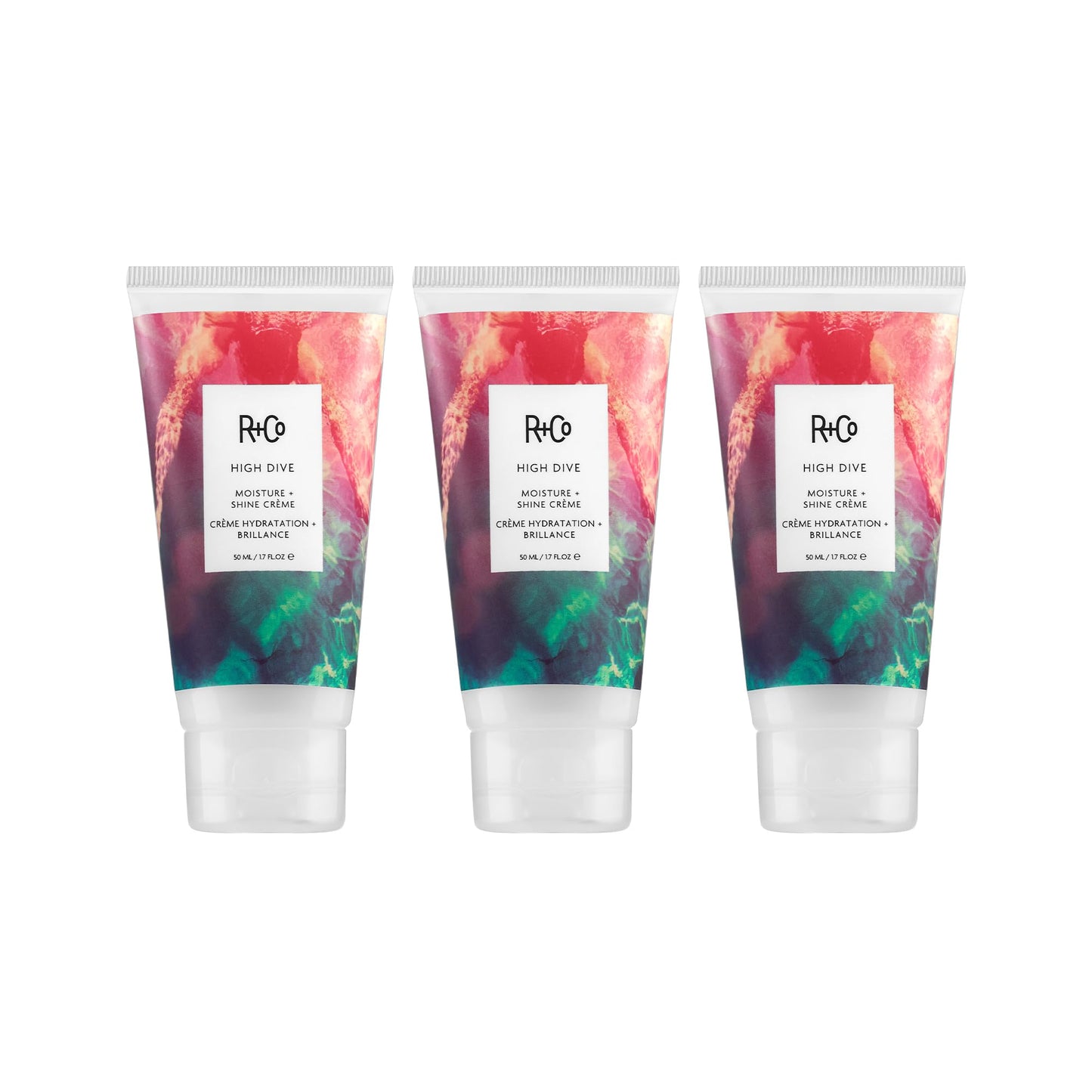 R+Co HIGH DIVE Moisture + Shine Crème Travel – Hydrating & Glossy Hair Cream, Adds Softness & Manageability, All Hair Types