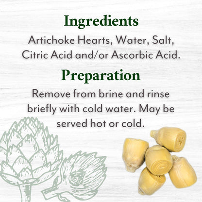 Roland Foods Whole Extra Small Artichoke Hearts, 60-70 Count, 5 Lb 8 Oz(2.5 kg) Can