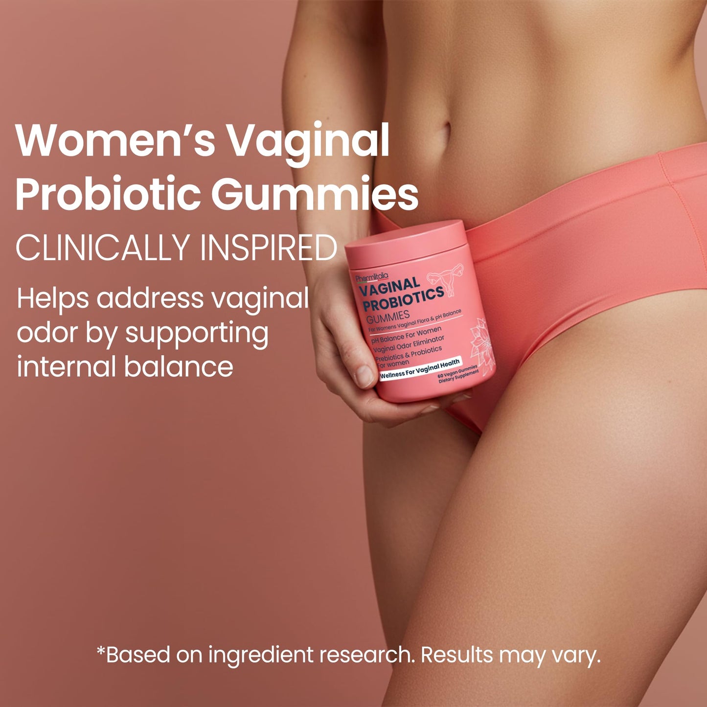 Vaginal Probiotics Gummies | ph Balance for Women | Prebiotics and Probiotics for Women | Pineapple Gummies for Women for ph Balance and Vaginal Health | Vaginal Odor Control 60 Gummies
