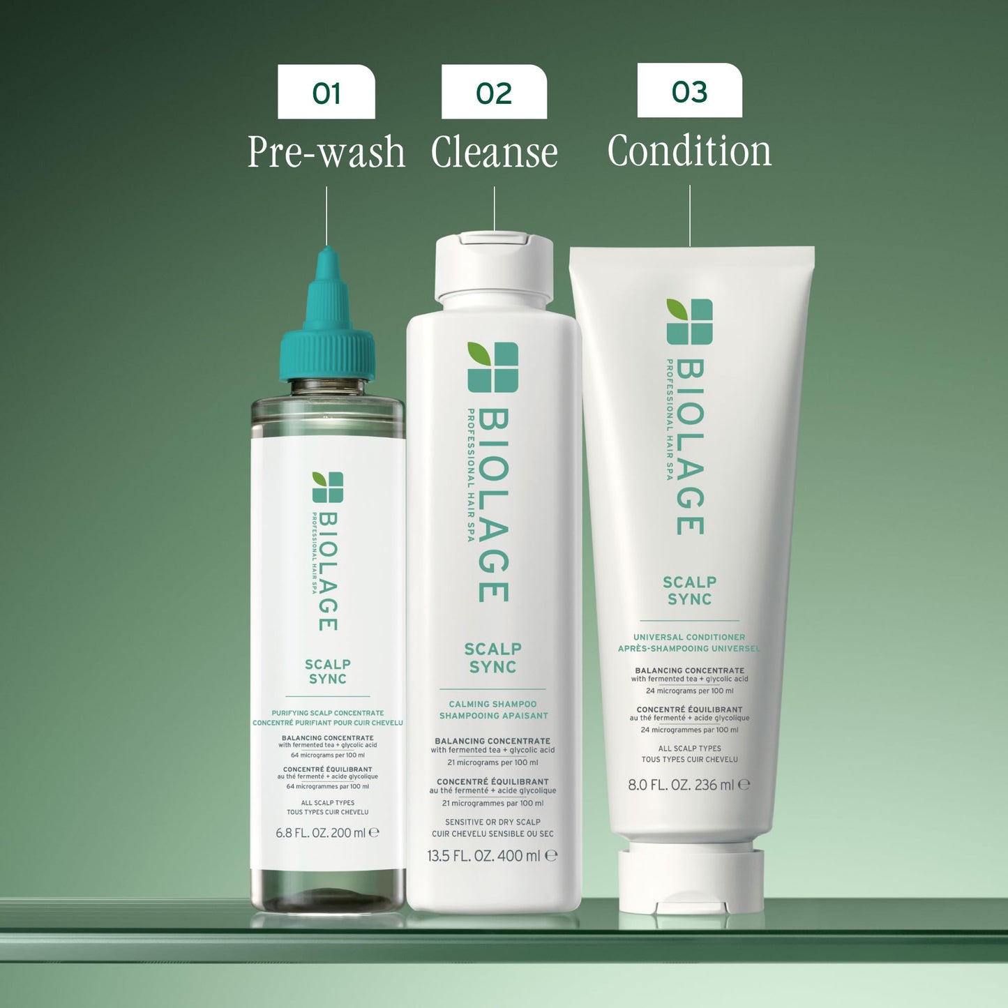 Biolage Scalp Sync Universal Conditioner - Nourishing & Hydrating for All Scalp Types, Lightweight Moisturizing & Conditioning, Fermented Tea Blend & Glycolic Acid, Vegan & Paraben-Free