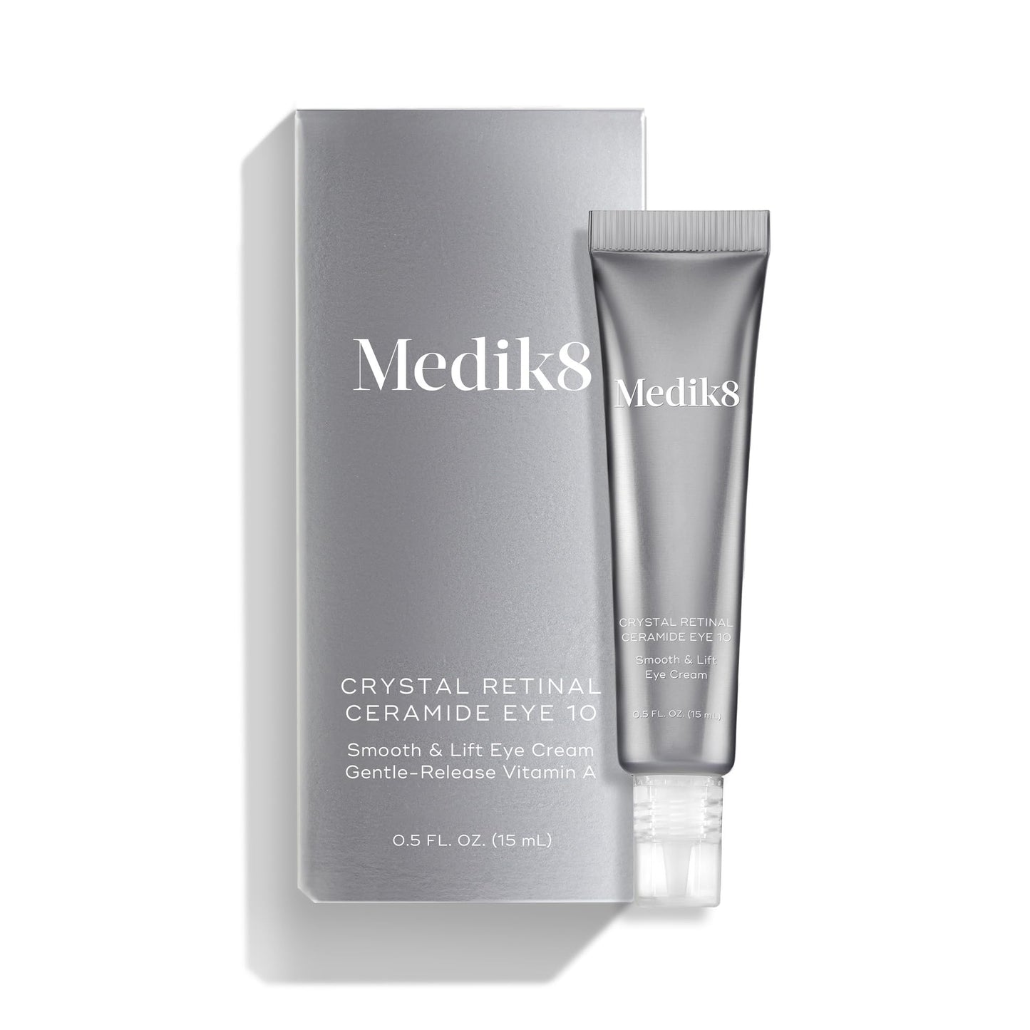 Medik8 Crystal Retinal Ceramide Eye 10 - Lifting Eye Cream with Vitamin A - Smoothing Under Eye Cream for Wrinkles and Sensitive Skin - 0.5 ml