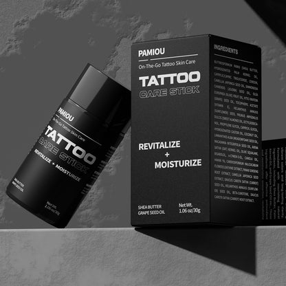 Pamiou Tattoo Aftercare Tattoo Butter Balm, On The Go Tattoo Care Stick, Portable Balm For Color Enhancement, Brightener & Moisturizer With Naturally Derived Ingredients - 1 oz