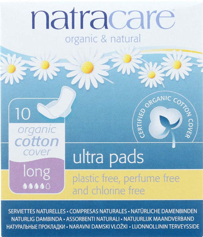 Natracare 3104 Ultra Long Pads 10 Count, 6 Pack