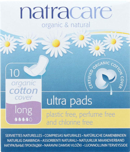 Natracare 3104 Ultra Long Pads 10 Count, 6 Pack