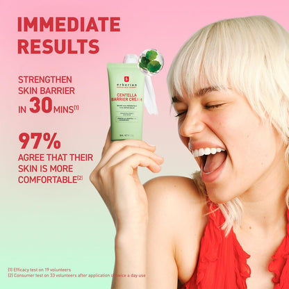 Erborian Centella Barrier Cream, Recovery Balm for Dry & Sensitive Complexions, Deep Ceramide Moisturizer, Calms & Repairs Texture, Korean Skincare