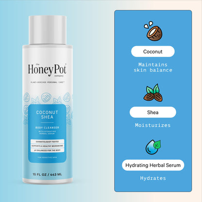 The Honey Pot Company - Sensitive Skin Ritual - Feminine Care Wash & Wipes and Body Wash for Women