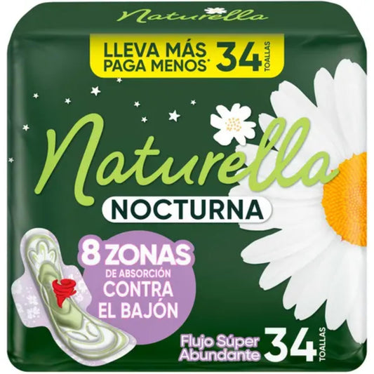 Toallas Femeninas Nocturnas Extra Largas con Protección Suave 34 Piezas