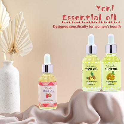 3 Packs Yoni Oil for Women, 100% Natural Feminine Oil Intimate Deodorant for Women, Eliminates Odor and Ph Balanced, Feminine Serum Made with Pure Natural Essential Oils (1 fl oz/30 ml)