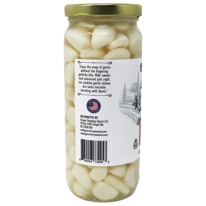 Lara's Pickled Garlic Cloves in Jar (16 fl oz) - Crunchy and Mild Flavor - Long Shelf Life - Canned Garlic