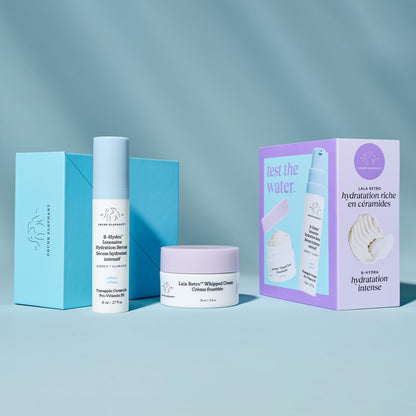 Drunk Elephant Test The Water - Travel Size - Hydrate and Nourish Kit - Clean Clinical Skincare - Cruelty-Free - Dermatologist-Tested - Free of Essential Oils, Silicones, and Fragrance