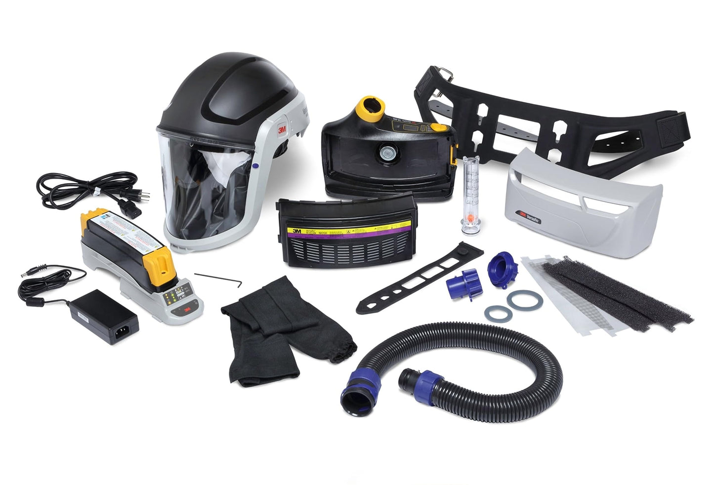 3M PAPR Respirator, Versaflo Powered Air Purifying Respirator Heavy Industry Kit, TR-800-HIK, Intrinsically Safe, NIOSH, Ready to Use All-in-One Respiratory Protection for Particulate, Gas and Vapor