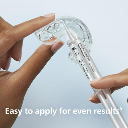 Philips Sonicare Teeth Whitening Kit, Clinically Proven to Whiten up to 4 Shades, Low Tooth Sensitivity, 9 Treatments, 2 Customizable Mouth Trays, Teeth Whitening at Home, DIS132/63