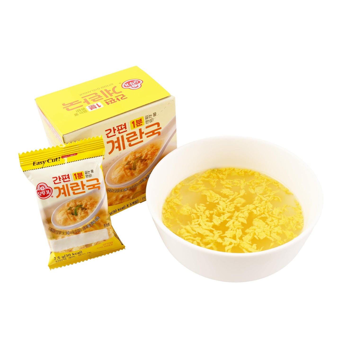 Otto-Gi Egg Drop Soup Mix - Anchovy Stock - Instant Freeze-Dried Soup Blocks - Ready in 1 Minute - Soft & Savory - Ideal for Travel/Hiking/Camping - Easy Preparation - Egg Flower Soup