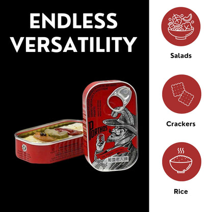 Spiced Sardines in hot olive Oil 3 tins x 125 g, Porthos / Portugal