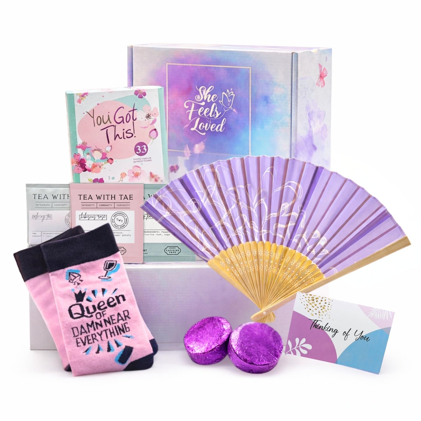 Menopause Gifts for Women – Thoughtful Care Package with Affirmation Cards, Self Care Rituals & Fun Socks for Birthday or Mothers Day