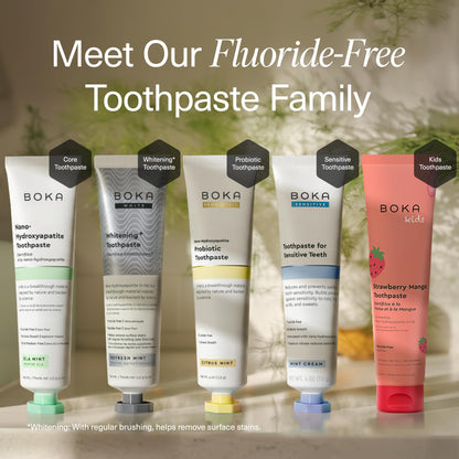 Boka Fluoride Free Toothpaste, Nano Hydroxyapatite Toothpaste, Appropriate for Sensitive Teeth - for Adult Oral Care - Ela Mint Flavor, 4 Fl Oz 1Pk US Manufactured