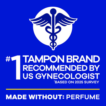 Tampax Pearl Tampons for Women, with LeakGuard Braid, Super Absorbency, Unscented, 50 Count