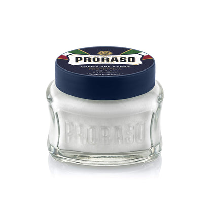 Proraso Pre Shave Conditioning Cream - Aloe Vera & Vitamin E - Protective Formula for Dry, Rough Skin & Beard - Premium Italian Pre Shave Cream - 3.6oz