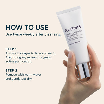 ELEMIS Herbal Lavender Repair Mask; Soothing Clay Mask, 2.5 Fl Oz