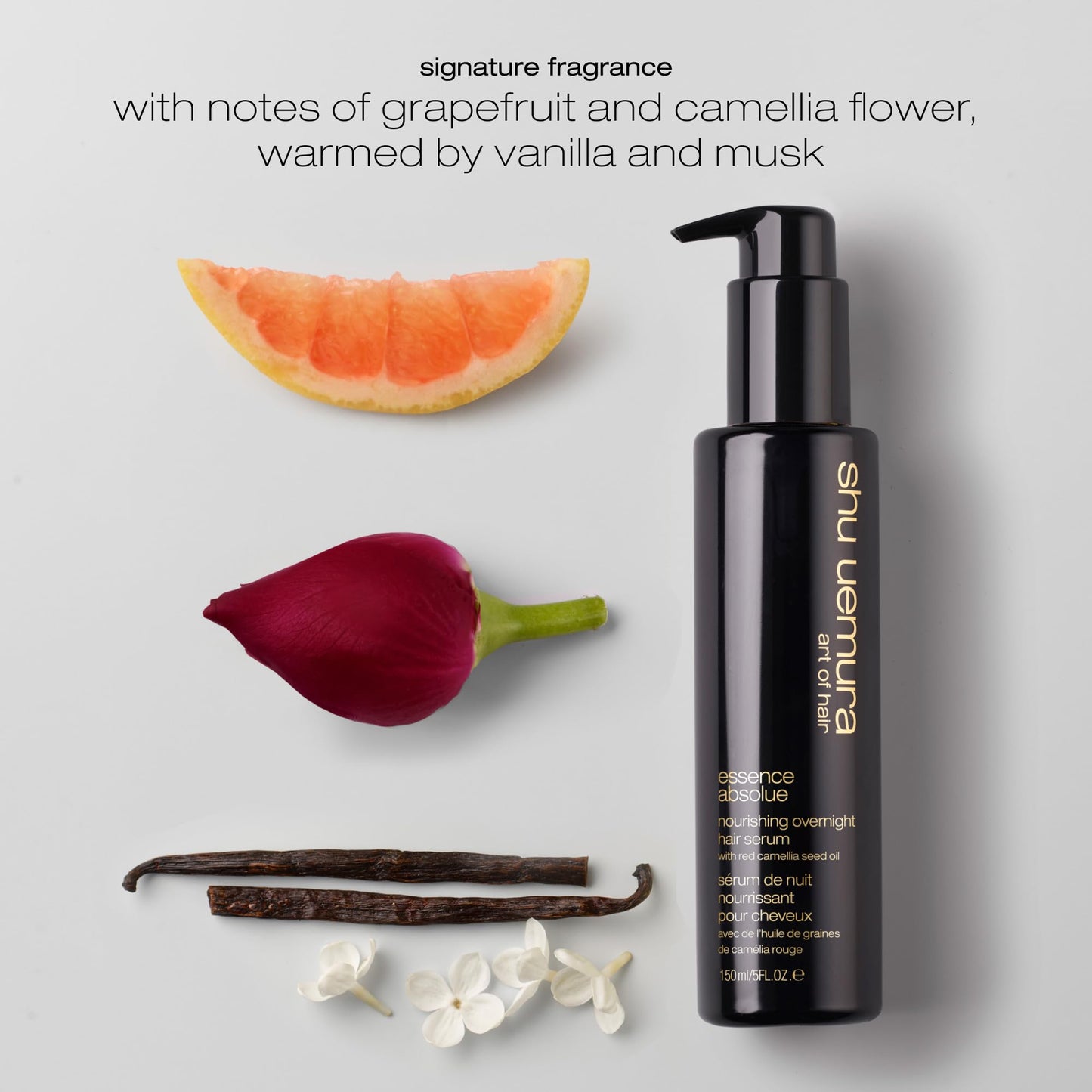 shu uemura art of hair Essence Absolue Nourishing Overnight Hair Serum - Hydrates and Detangles, Reduces Frizz and Enhances Shine, Lightweight Formula