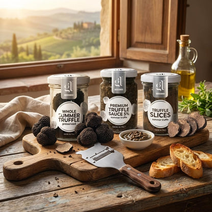GL Truffle GOURMET LINE Premium Minced Black Truffle Sauce, Larger Size, Salsa Tartufata, Black Truffle Pate, Truffle Zest, An Indulgent Delight from Italy, 180 gm (6.4 oz)