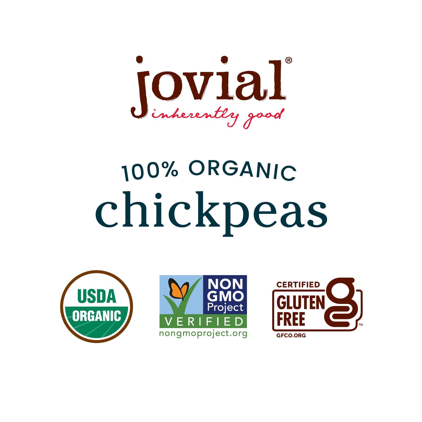 Jovial 100% Organic Chickpeas - Chickpeas, Organic Chickpeas, No Saturated Fat, Gluten Free, Recyclable Glass, Great Source of Fiber, No Additives or Preservatives, Product of Italy - 13 Oz