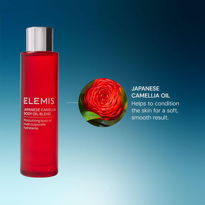 ELEMIS Japanese Camellia Body Oil Blend | Luxuriously Lightweight Body Oil Nourishes, Conditions, and Softens Stretch Marks and Postpartum Skin | 100 mL