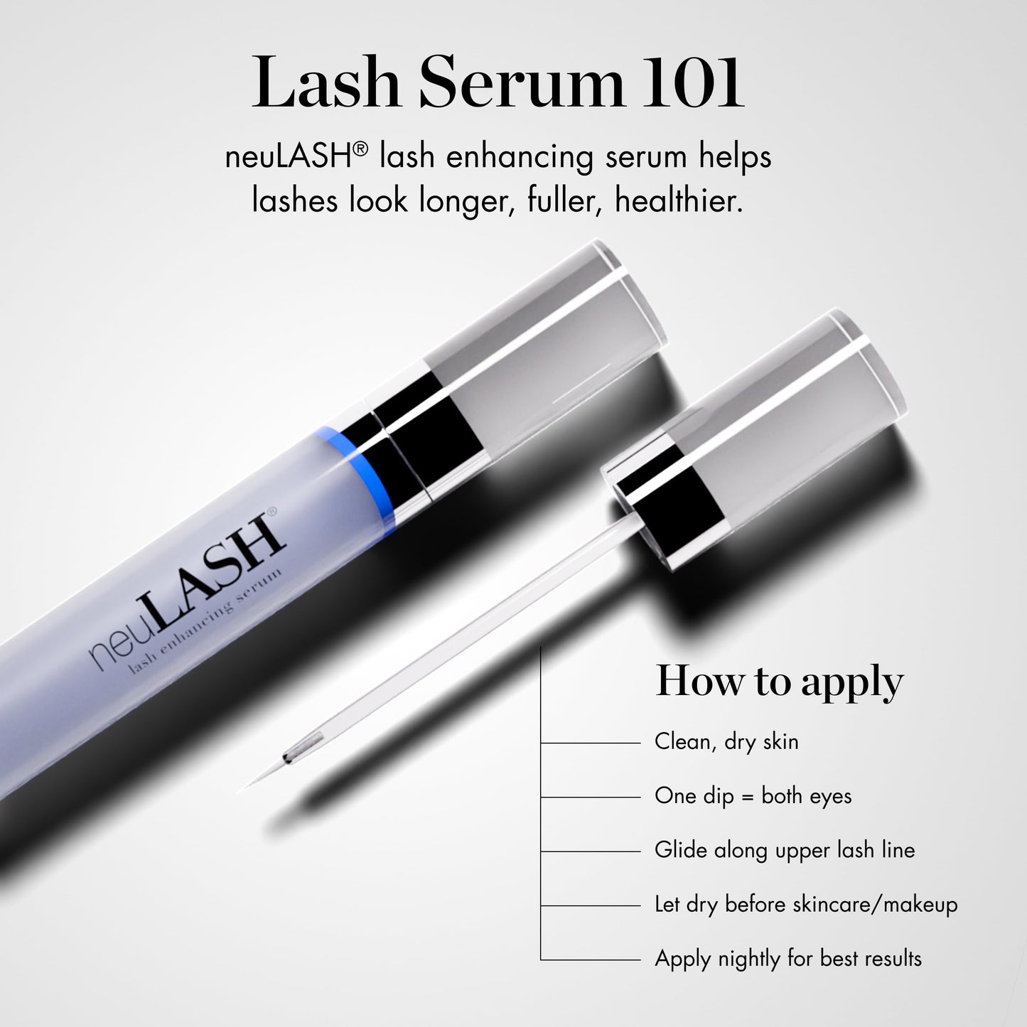 Eye Lash Enhancing Serum for Thicker, Longer Looking Lashes - neuLASH Eyelash Serum by Skin Research Laboratories - Advanced Formula Improves the Look of Natural Lash Follicles & Healthy Lash Lines