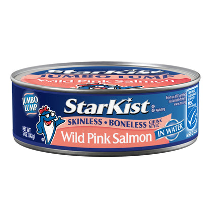 StarKist Wild Pink Salmon, Skinless, Boneless, 5 Ounce (Pack of 12)