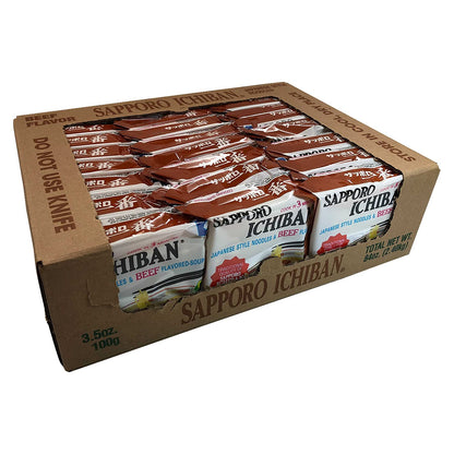 Ramen Noodles, Beef Flavor, No. 1 Tasting Japanese Instant Noodles (3.5 Oz. x 24 packs) | 24 Pack Case