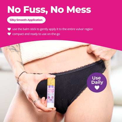 Vulva Balm (Rose & Menthol, 0.5oz) – On-the-Go Organic Vaginal Moisturizer Cream with 11 Botanicals – Natural, All-in-One Vaginal Itch Cream for Sensitive Skin – Soothes Redness, Dryness & Irritation