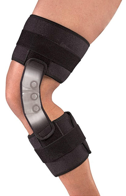 MUELLER Sports Medicine Muellerhinge 2100 Knee Brace, Knee Pain Relief Support for Men and Women, Ideal for Arthritis, Sprains, Black, One Size