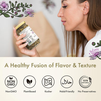Casablanca Market Moroccan Capers Non Pareil — Handpicked, Premium Capers Jar in Pure Brine — Non-GMO, Plant-Based, Kosher, Halal-Friendly, No Preservatives — For Pasta, Sauces, Meat & More, 1-Pack