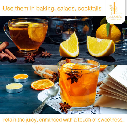 Premium Sweeten Dried Orange Slices, Dehydrated Fruit for Cocktails Garnish, Sweet and Moist, Delicious and Versatile Fruit Garnish, 5 Oz/142g (Pack of 1, 5, Ounce)