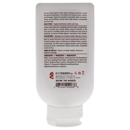 Billy Jealousy Beard Wash for Smooth, Manageable & Frizz-free Facial Hair, Beard Care Enriched with Hydrating Aloe & Strengthening & Conditioning Green Tea Extract