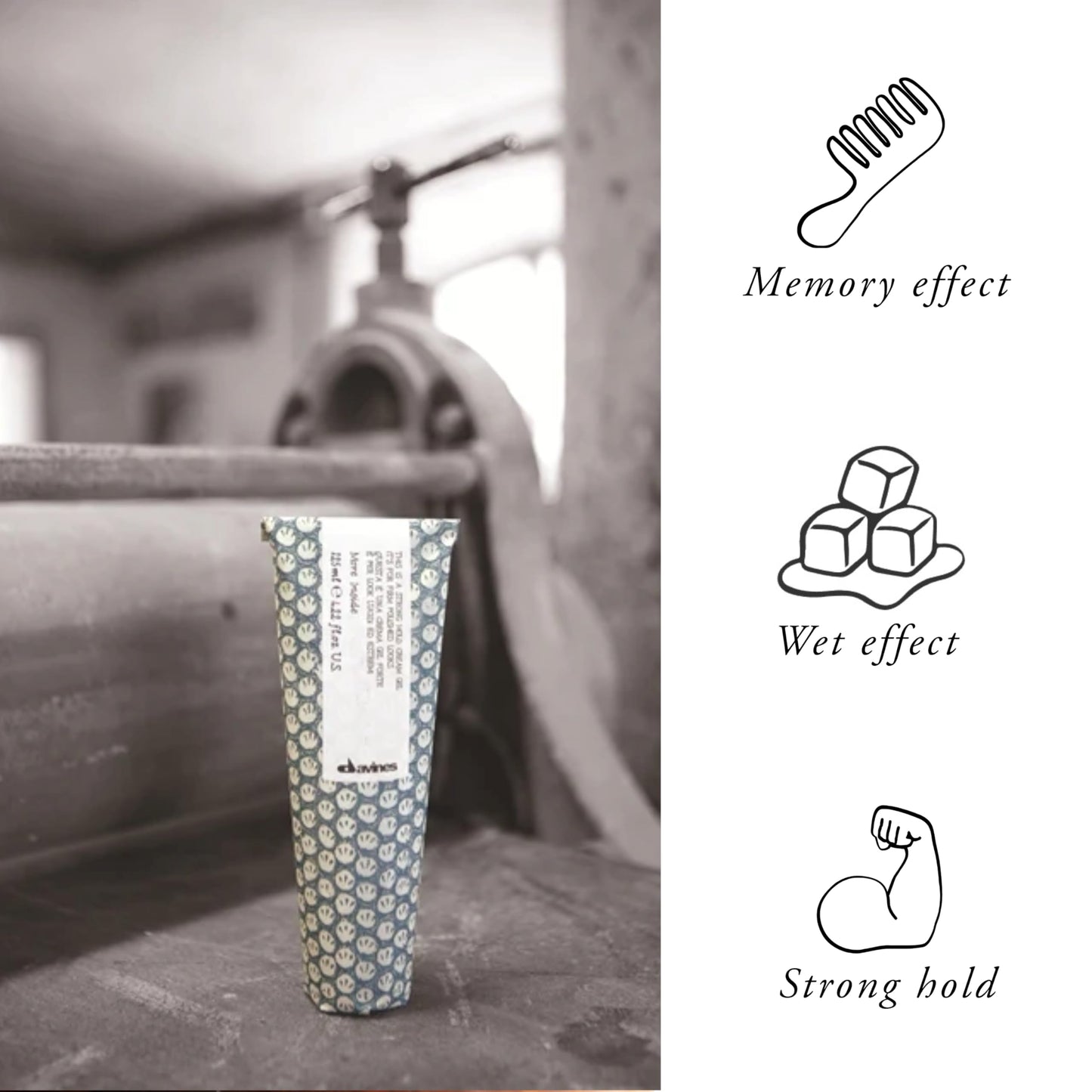Davines This is a Strong Hold Cream Gel, Create Structure And Definition, For Quick-Drying And Residue-Free Workable Styling, 4.22 Fl. Oz.