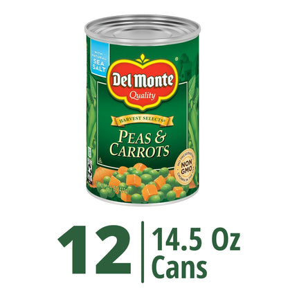 Del Monte SPECIAL BLENDS Peas & Carrots, Canned Vegetables, 12 Pack, 14.5 oz Can