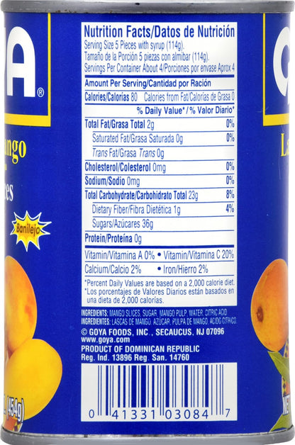 Goya Foods Mango Slices in Heavy Syrup, 16 Ounce (Pack of 24)
